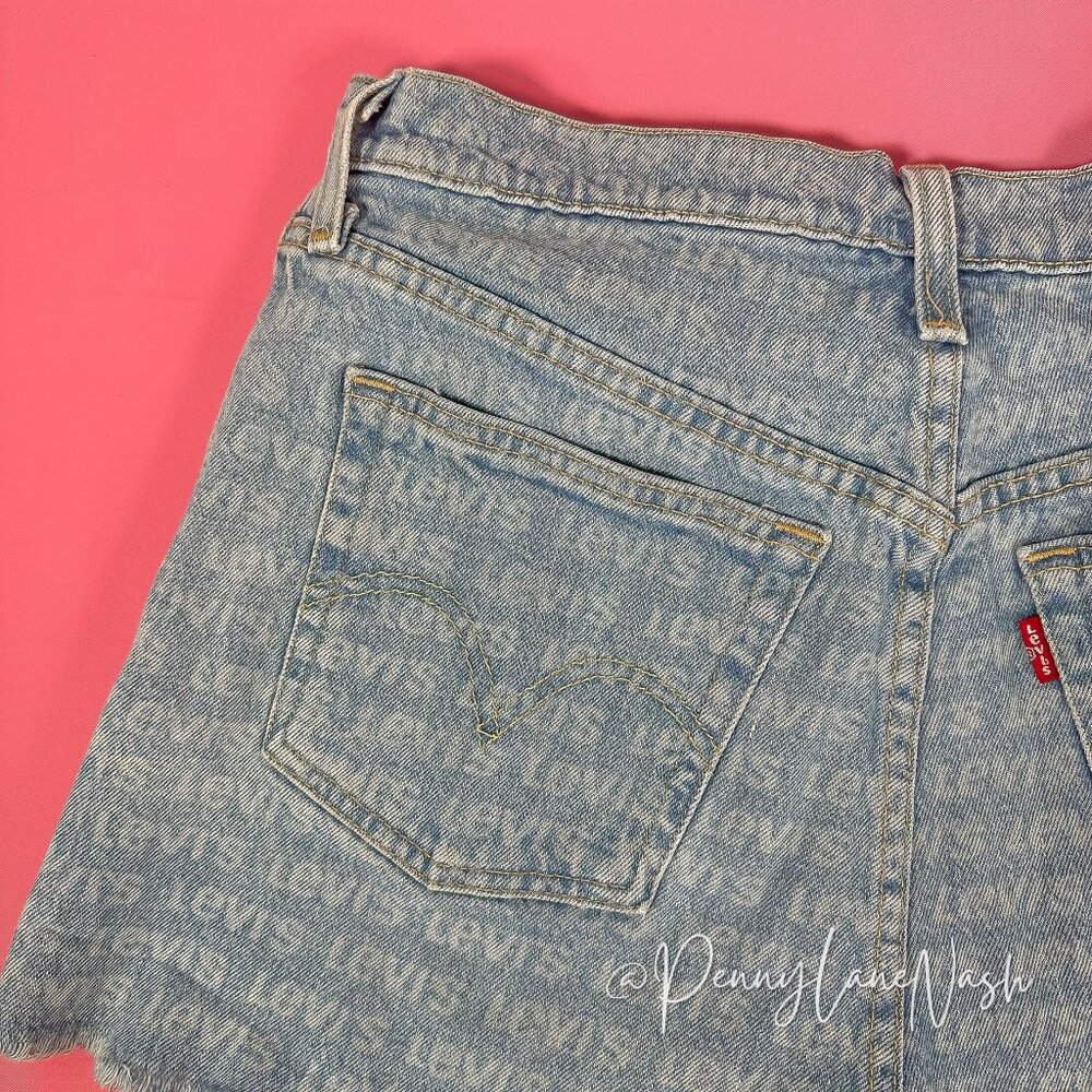 Levi's 501 High Rise Repeat Tango Jean Shorts Size 29 - Picture 12 of 12